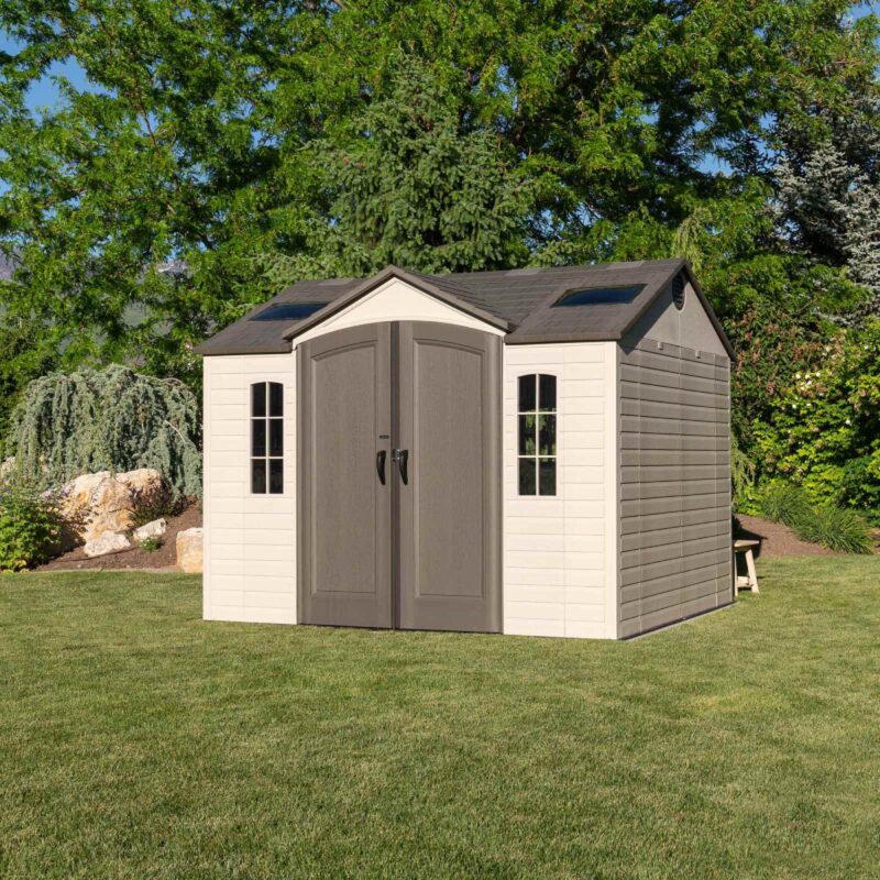 Lifetime 10 x 8 Plastic Outdoor Shed - 60005 - Heavy Duty HDPE Garden Storage Unit
