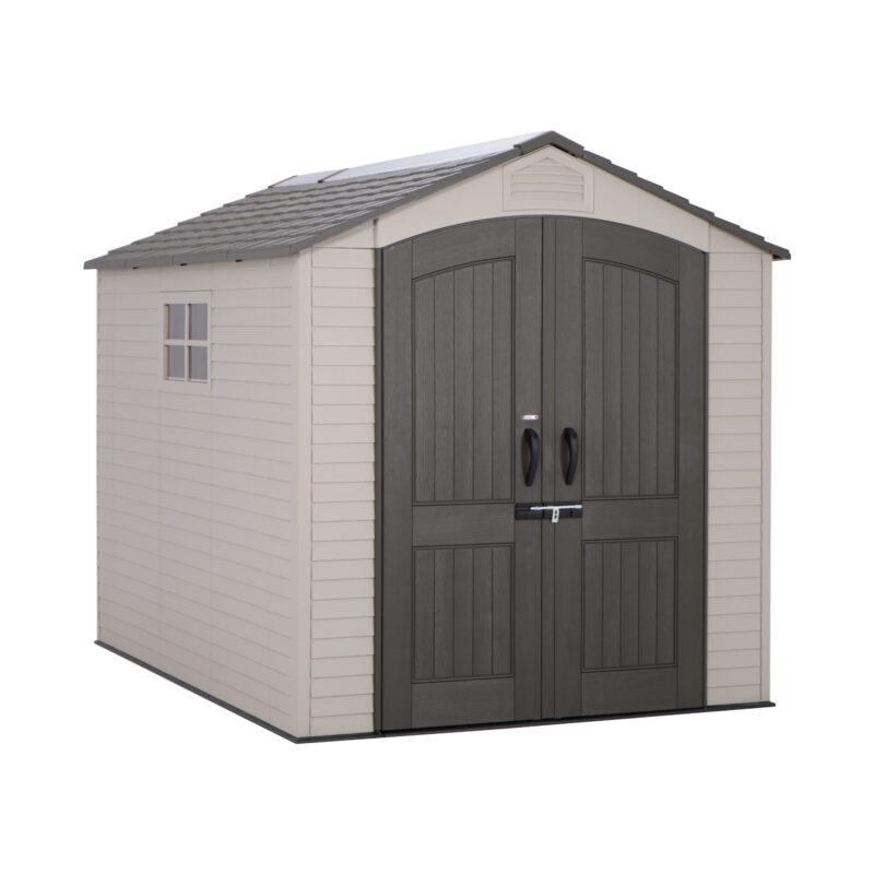 Lifetime 7 x 9.5 Plastic Outdoor Garden Shed Including Floor - 60252 - HDPE Heavy Duty Storage