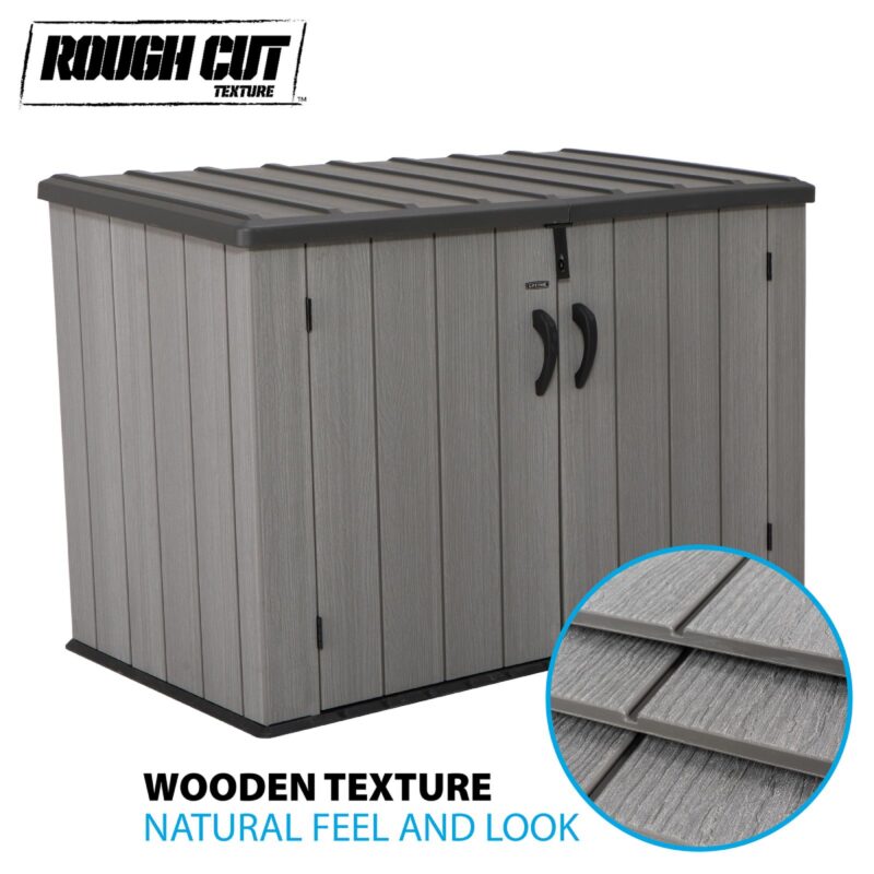 Lifetime Heavy Duty Low Horizontal Storage Shed - 60296 - HDPE All-Weather Durable Box