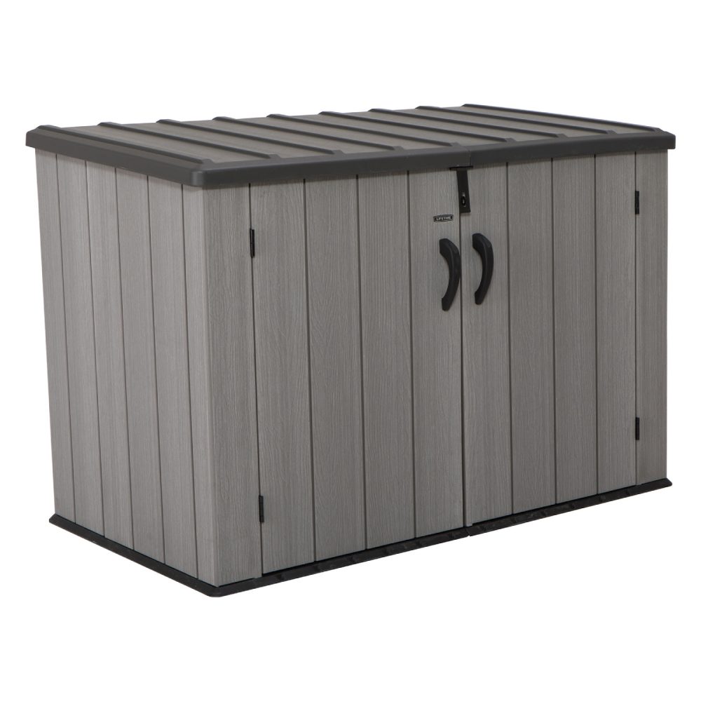 Lifetime Heavy Duty Low Horizontal Storage Shed - 60296 - HDPE All-Weather Durable Box - Image 4