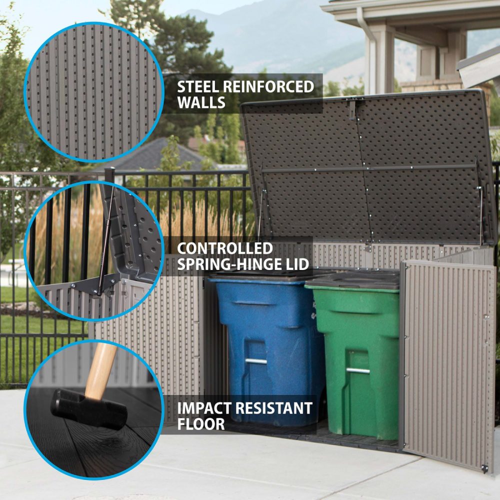 Lifetime Heavy Duty Low Horizontal Storage Shed - 60296 - HDPE All-Weather Durable Box - Image 9