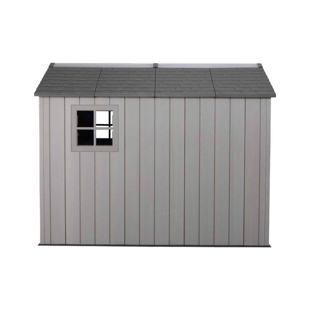 Lifetime 7 x 9.5 Wood Effect Garden Shed Including Floor - 60310 - Heavy Duty Outdoor HDPE Plastic Unit - Image 4