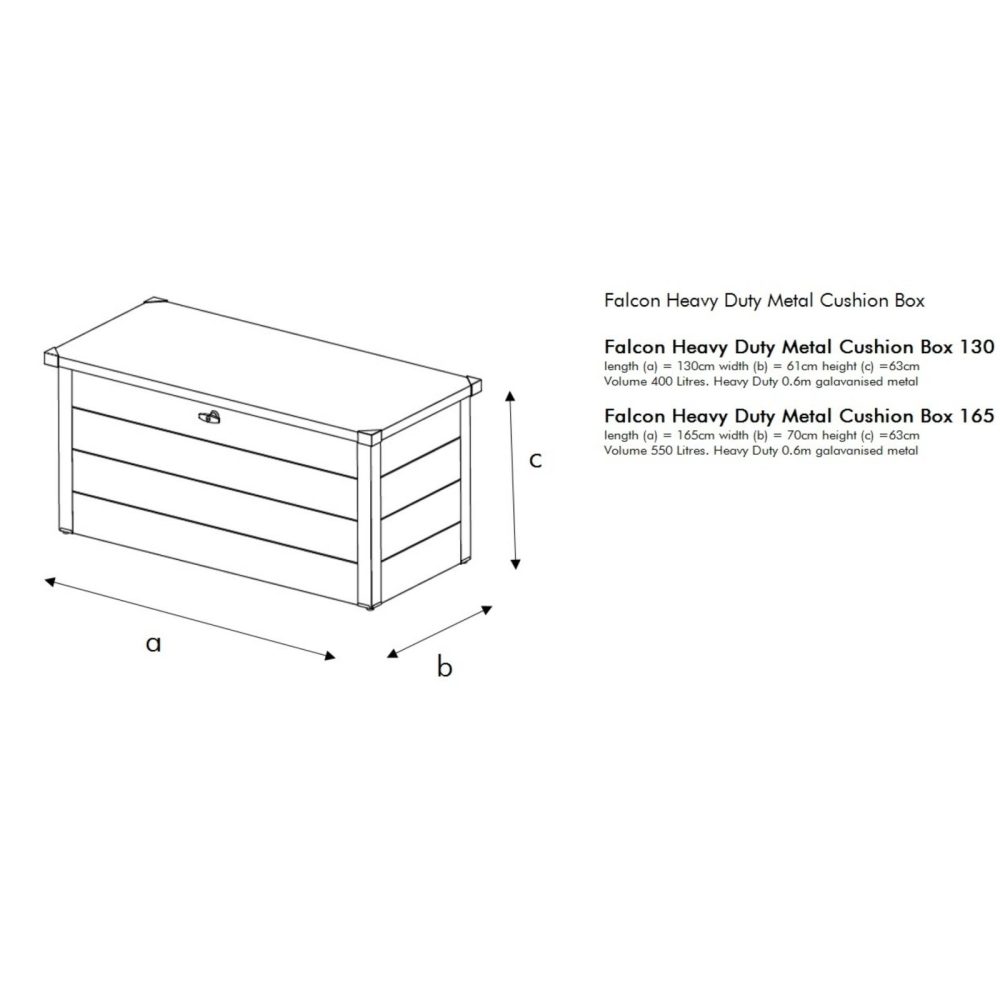 Falcon 4 X 2 Heavy Duty Dark Grey Cushion Storage Box 130 - Image 5
