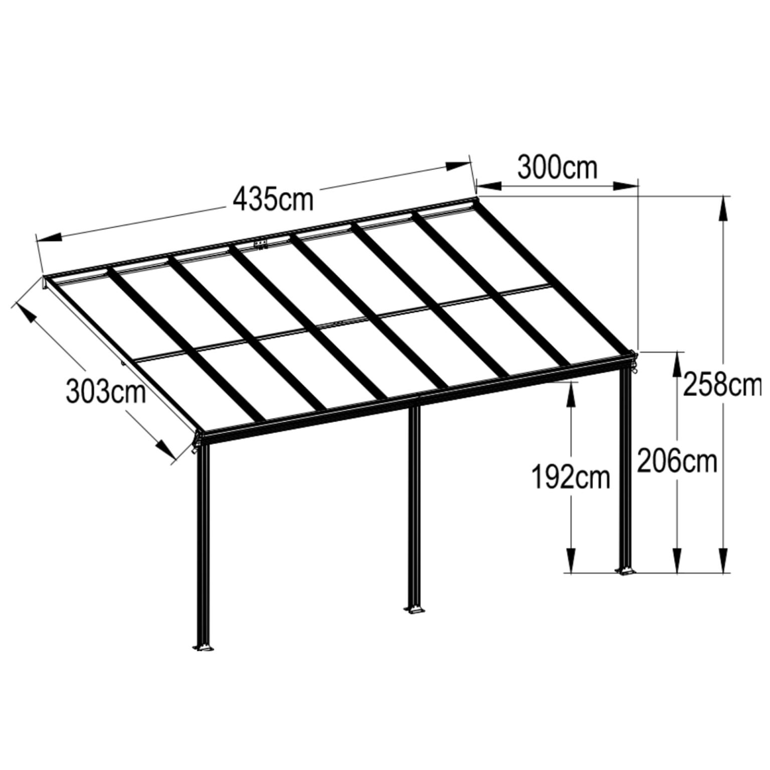 Kingston Leanto Carport 10×14 Pure Garden Buildings
