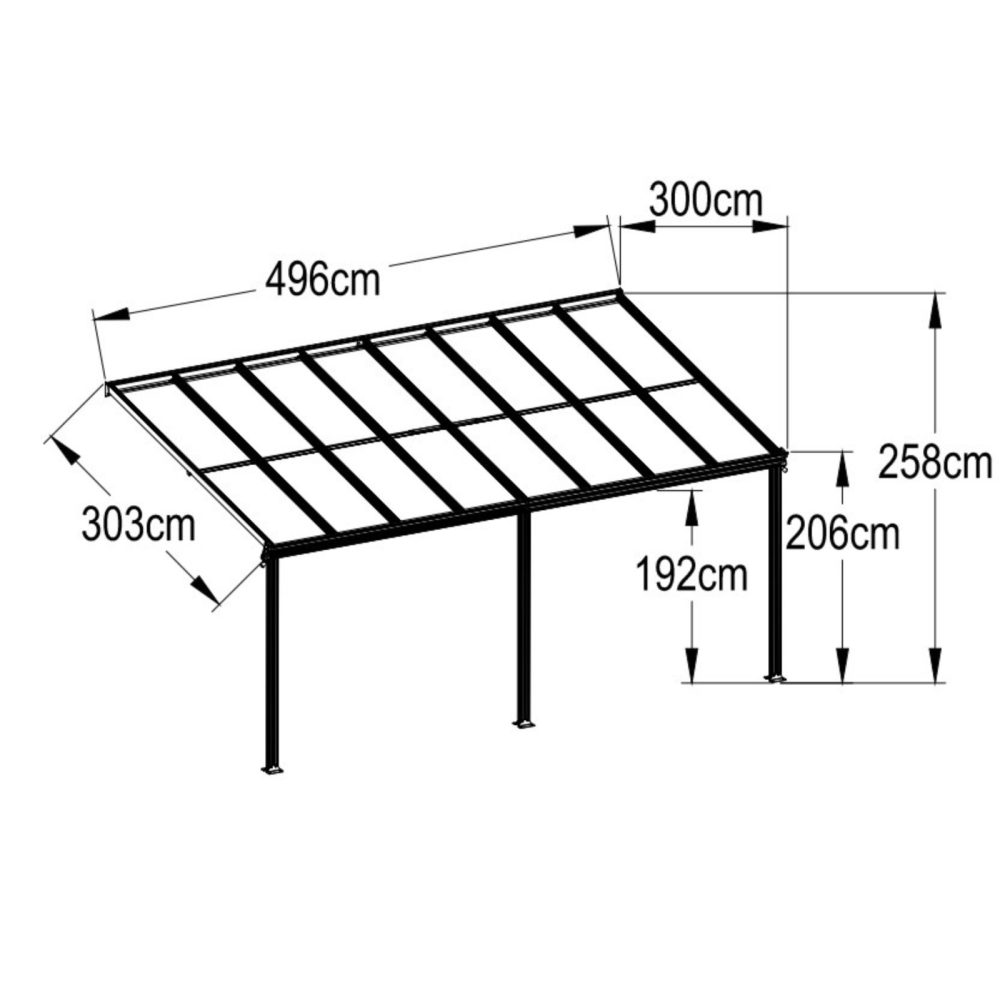 Kingston Lean-to Carport 10x16 - Image 3