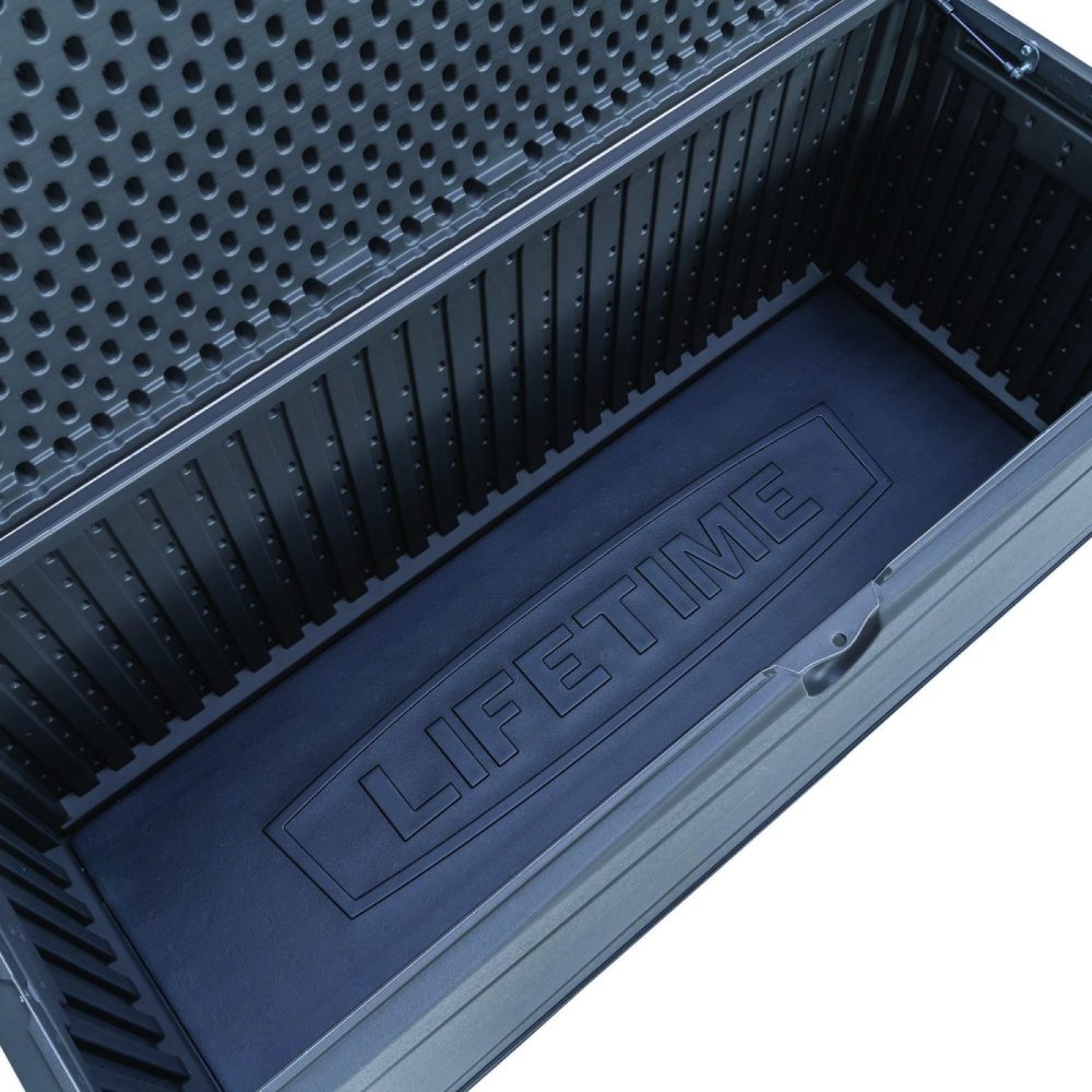 Lifetime 500 Litre Durable Plastic Outdoor Storage Box - 60012 - Dark Grey - Image 5