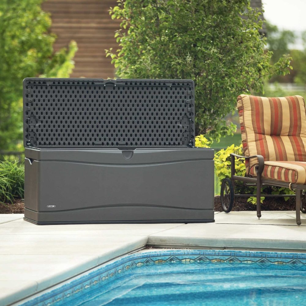 Lifetime 500 Litre Durable Plastic Outdoor Storage Box - 60012 - Dark Grey - Image 3