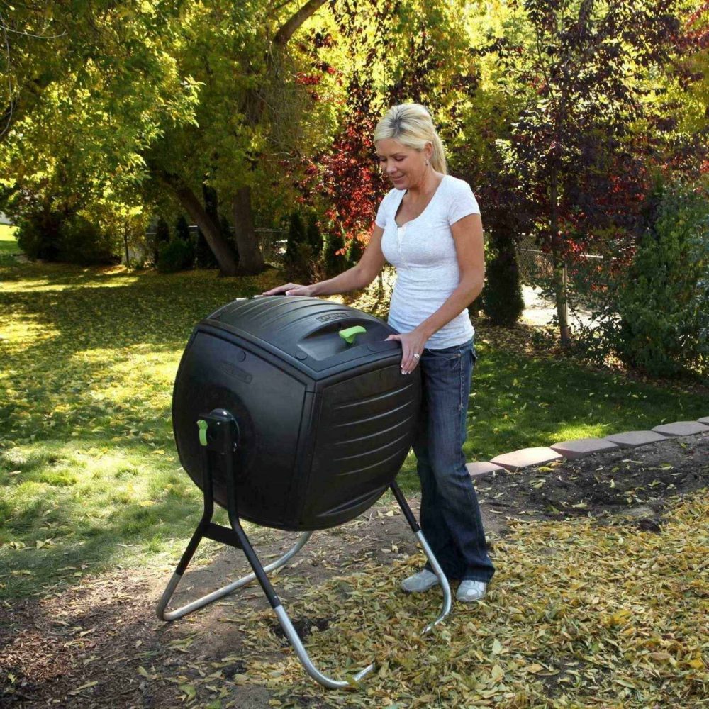 Lifetime 50 Gallon Rotating Large Garden Waste Bin Composter - 60076