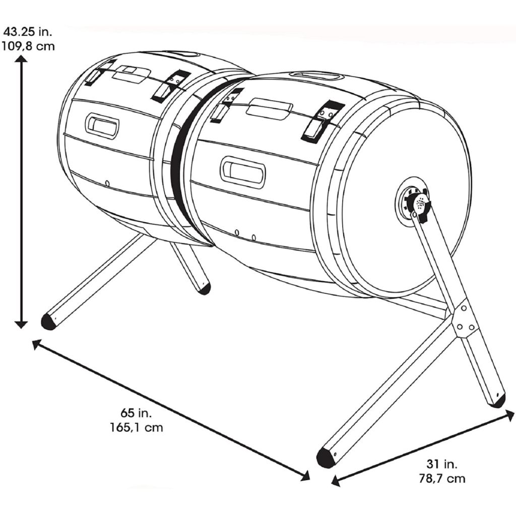 Lifetime 100 Gallon Double Tumbler Rotating Garden Waste Composter