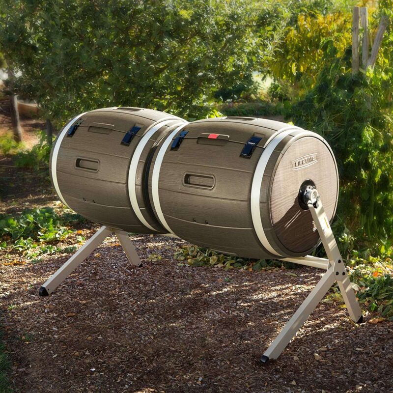 Lifetime 100 Gallon Double Tumbler Rotating Garden Waste Composter - 60309