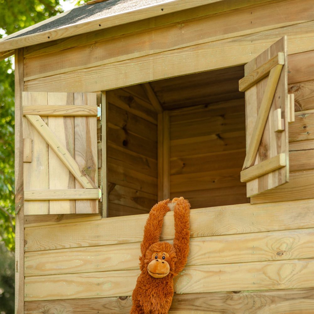 Children's Wooden Beach Hut Garden Playhouse & Outdoor Sandpit - Image 6