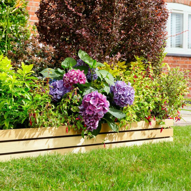 Ledbury Border Edging 6ft-8ft Landscaping Wooden Fencing Planting Separator