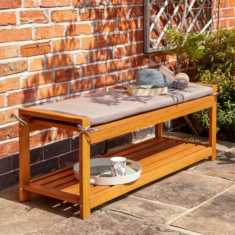 Occasional Bench Outdoor Garden Patio Wooden Seating & Storage