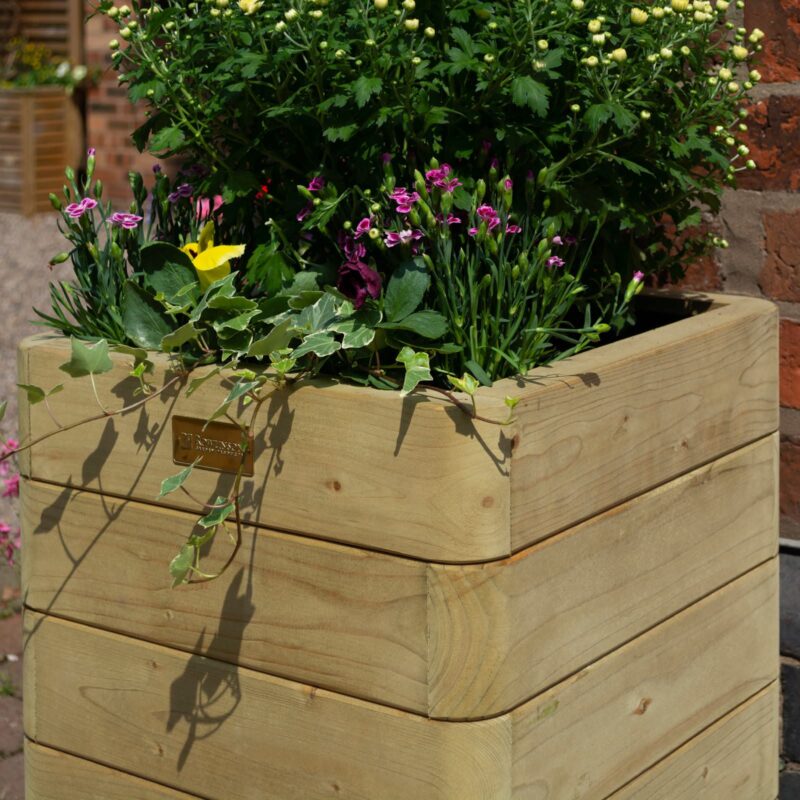 Marberry High Quality Wooden Pressure Treated Tall Outdoor Square Garden Planter