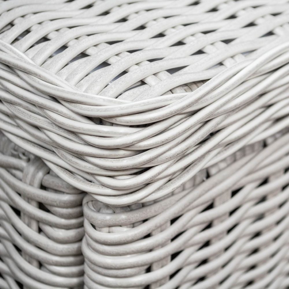 Prestbury Cushion Box Putty Grey Outdoor Garden Heavy Duty Wicker Storage Unit - Image 5