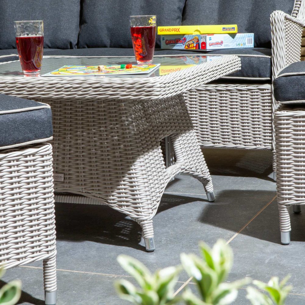 Prestbury Compact Diner Set Putty Grey Outdoor Adjustable Garden Furniture - Image 6