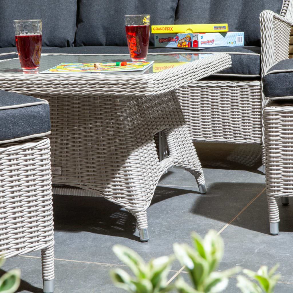 Prestbury Compact Diner Set Putty Grey Outdoor Adjustable Garden Furniture - Image 6