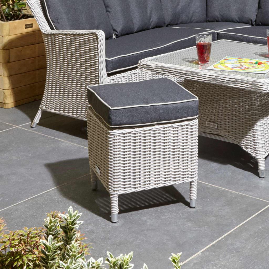 Prestbury Compact Diner Set Putty Grey Outdoor Adjustable Garden Furniture - Image 2