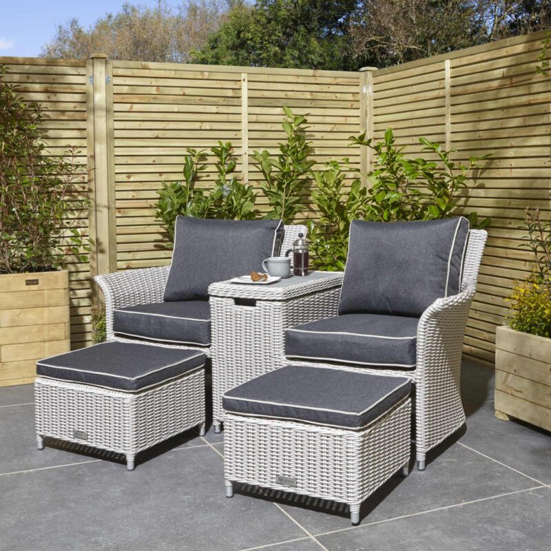 Prestbury Companion Seat Putty Grey Outdoor Seating Wicker Garden Furniture