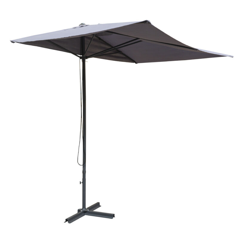 Prestbury Half Parasol Outdoor Garden Shade Structure UV Protection Umbrella