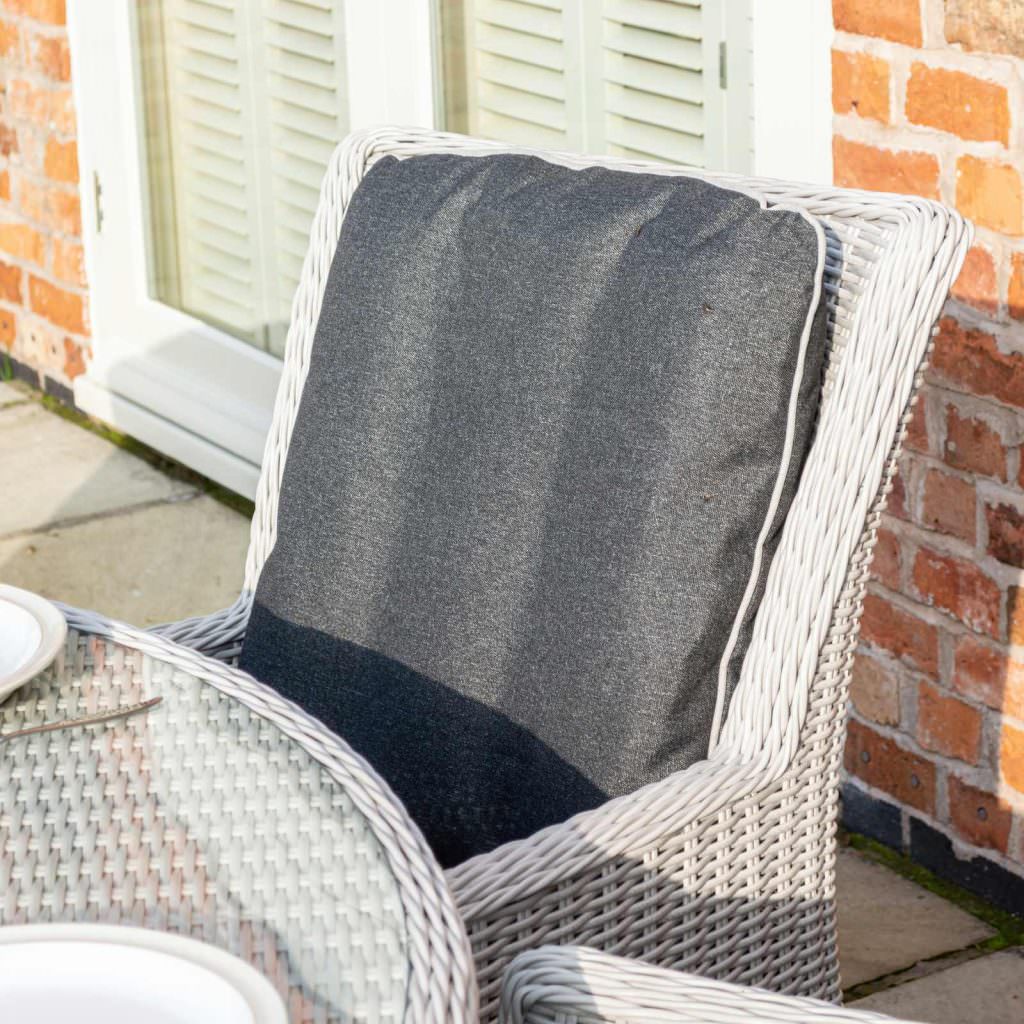 Prestbury 6 Seater Dining Set Putty Grey Outdoor Luxury Garden Patio Furniture - Image 4