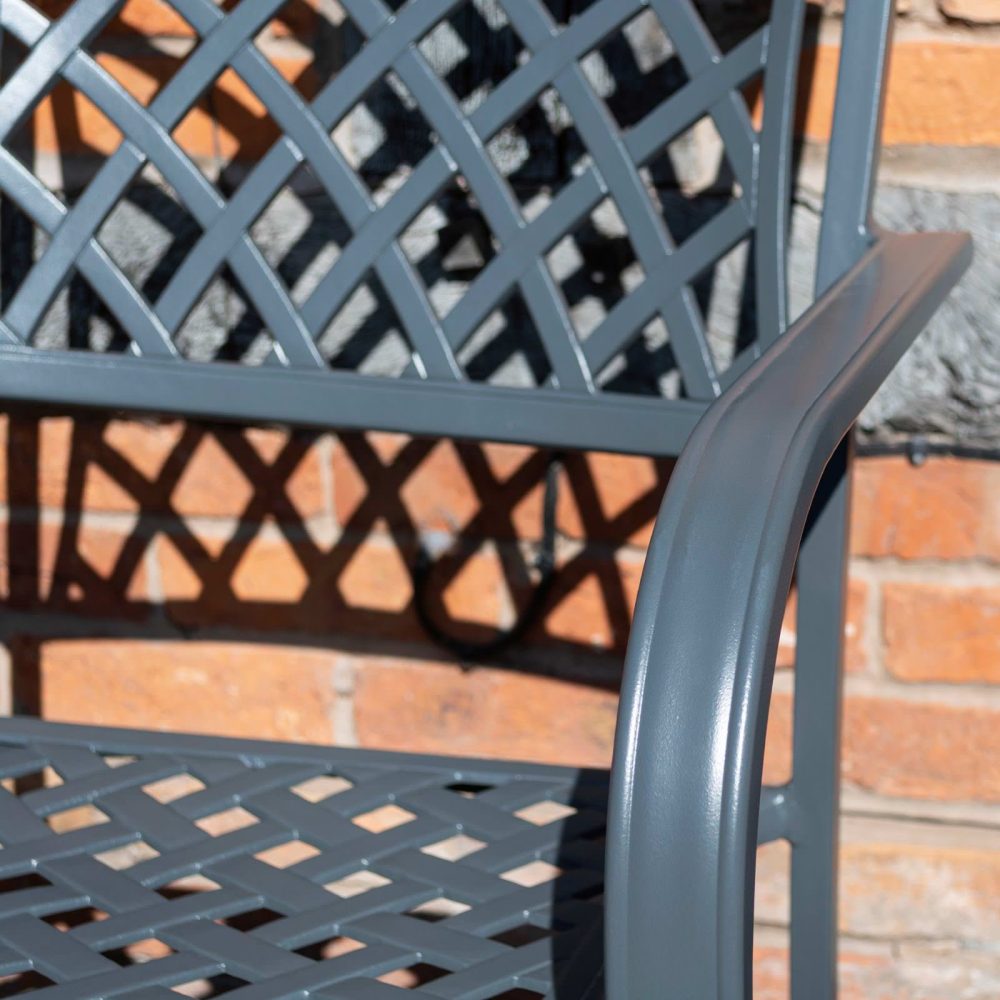 Vienna Garden Aluminium Bench Outdoor Patio Park Seating Furniture Seat - Image 4