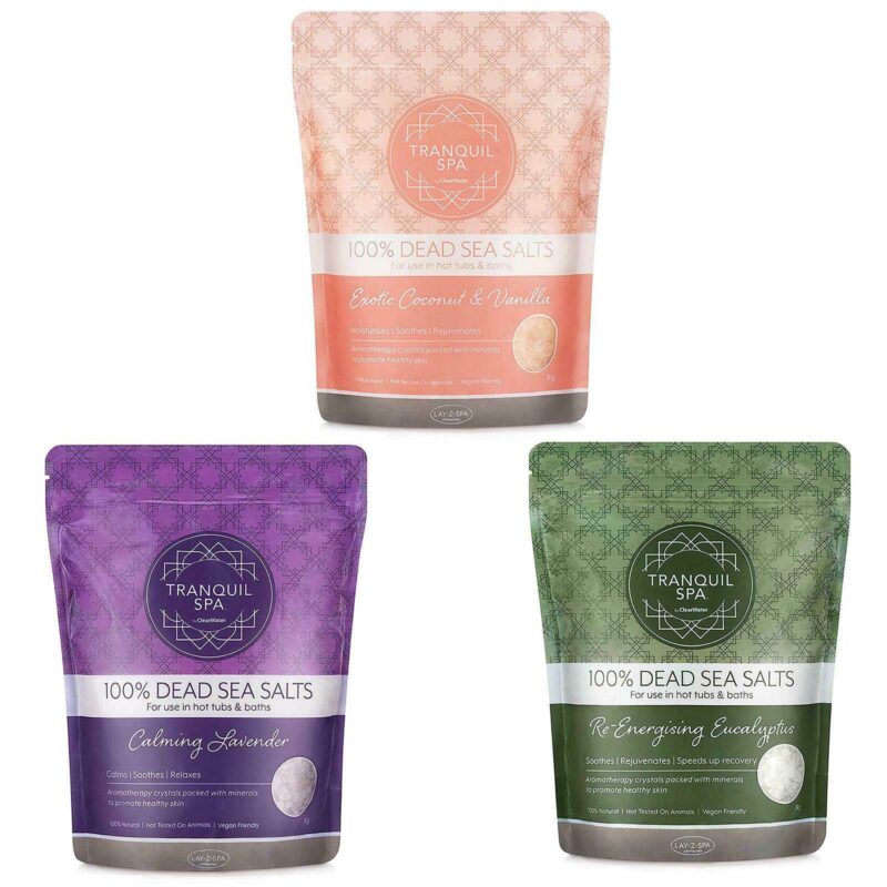 Tranquil Spa 1KG Dead Sea Salt Relaxing Fragrance Bath and Hot Tub Salts
