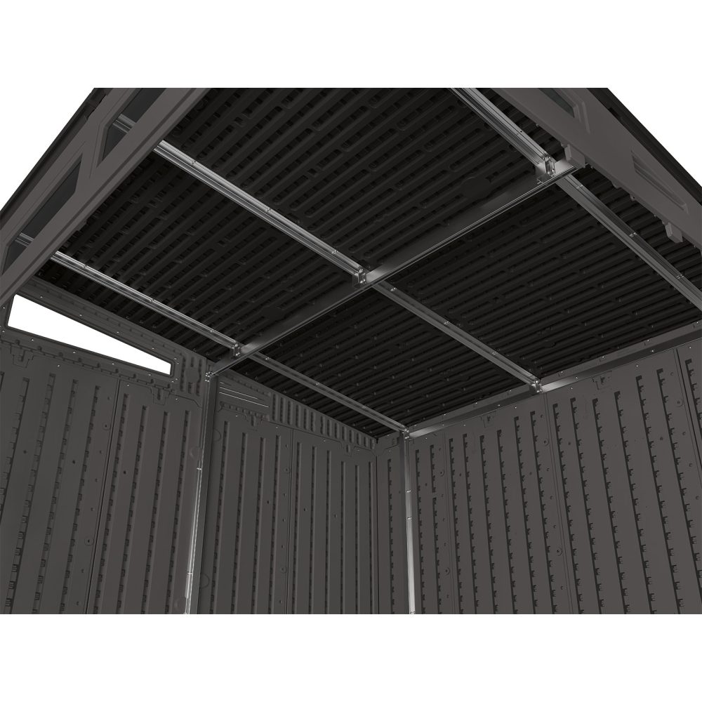 Suncast Modernist Storage Shed 7 ft. x 7 ft. Durable Heavy Duty Garden Storage Unit - Image 4