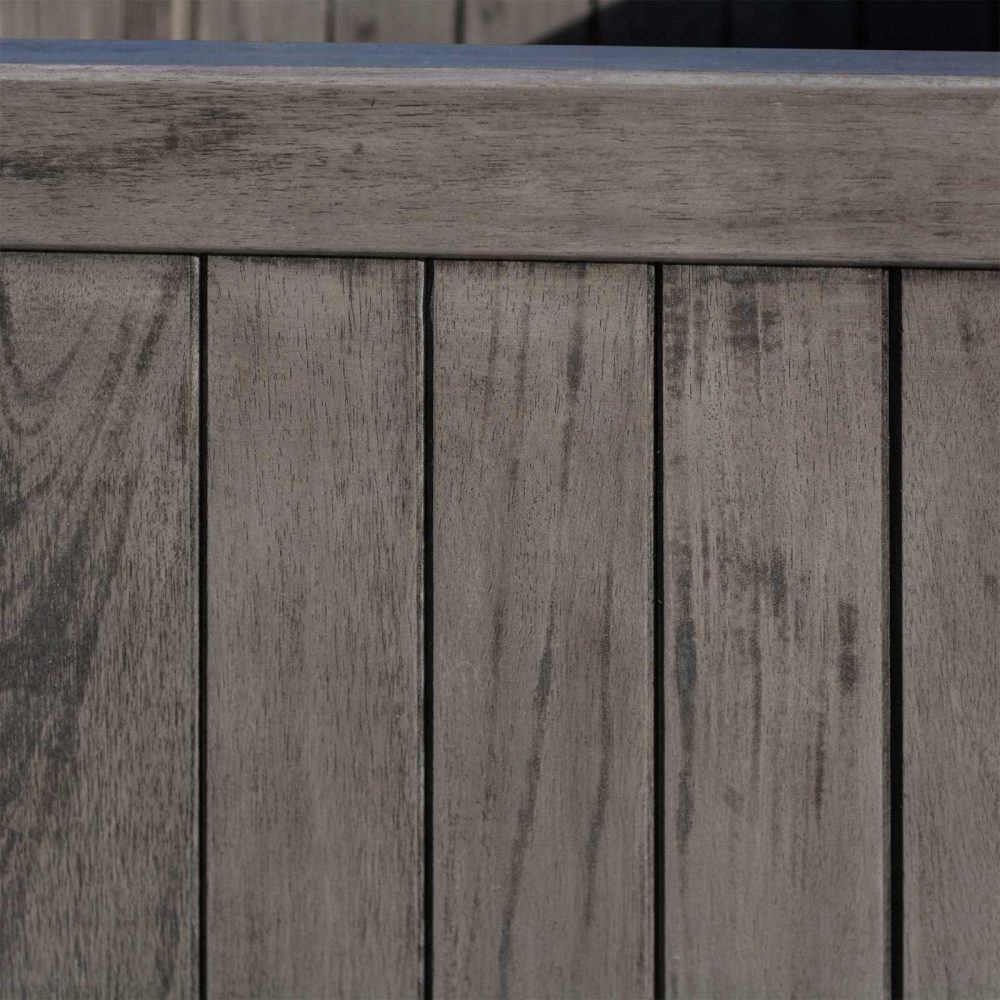 Alderley Outdoor Heavy Duty Wooden Grey Garden & Patio Rectangular Planter - Image 3