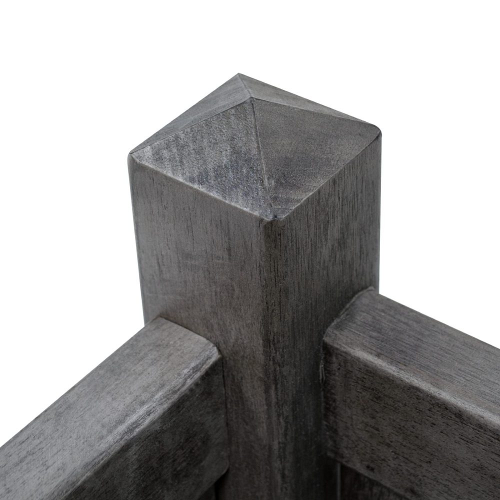 Alderley Outdoor Heavy Duty Wooden Grey Garden & Patio Rectangular Planter - Image 6
