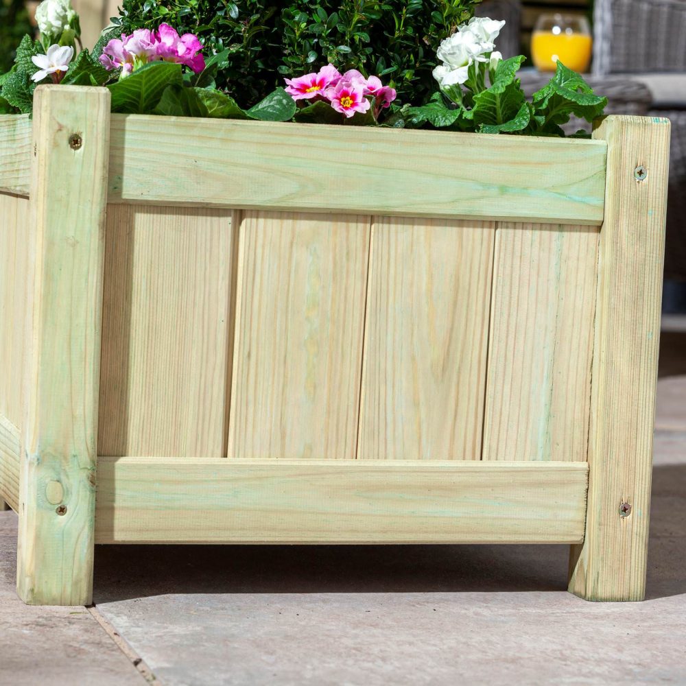 Aston Planters (Pack of 2) Pressure Treated Outdoor Patio & Garden Plant Beds - Image 5