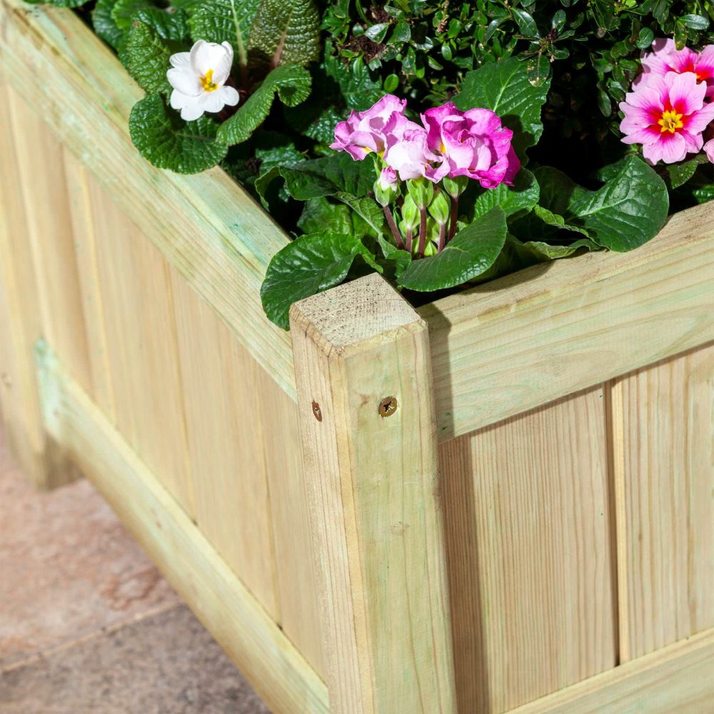 Aston Planters (Pack of 2) Pressure Treated Outdoor Patio & Garden Plant Beds - Image 3