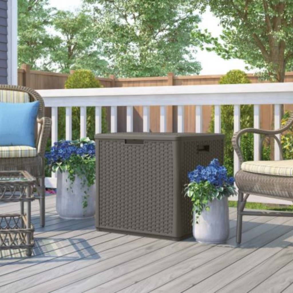 Suncast 60 Gallon Storage Cube Stoney Pure Garden Buildings