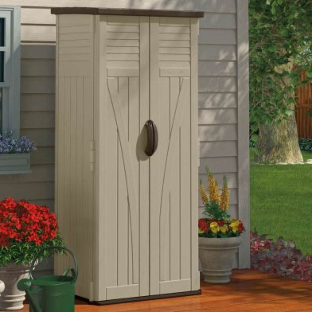 Tall Vertical Plastic Shed Lockable Durable And Secure