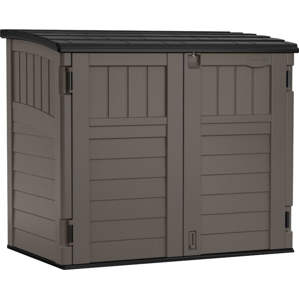 Suncast - Kensington 4ft x 3ft Stone Grey Plastic Heavy Duty Garden Storage - Image 2