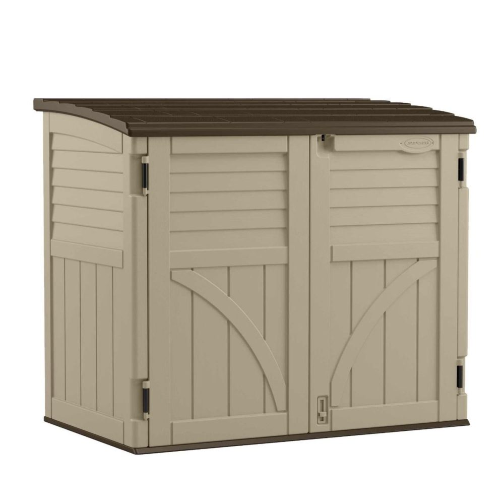 Suncast Horizontal Shed Plastic Garden Storage Heavy Duty Garden Storage - Image 2