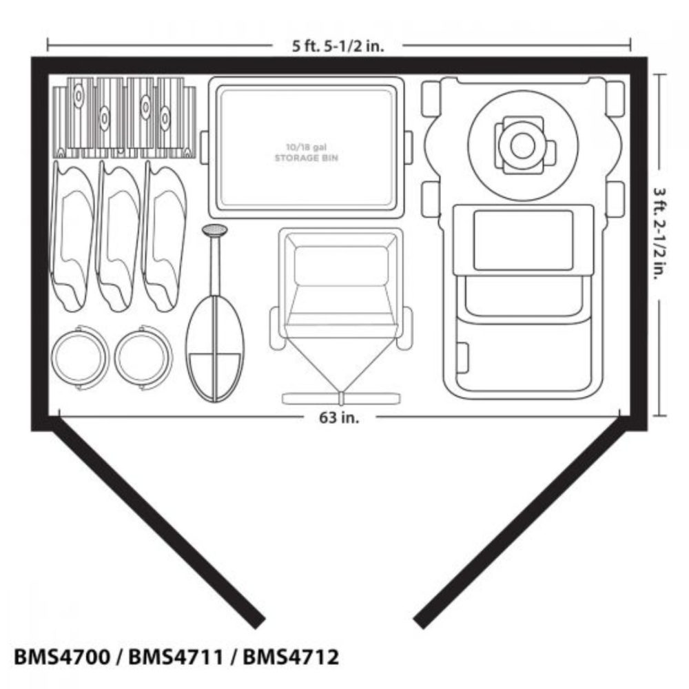 Suncast Stow-Away Horizontal Shed - Image 3