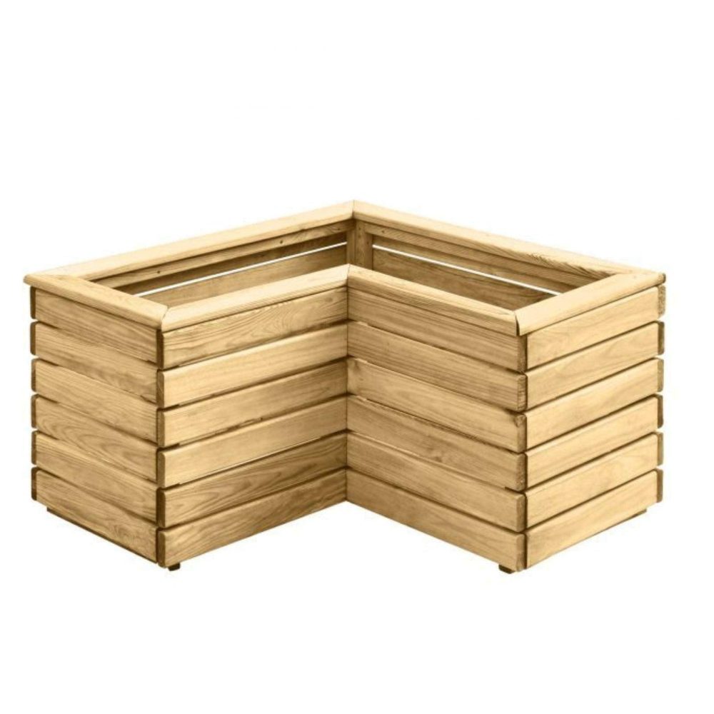 Pressure Treated Linear Corner Planter 80cm Outdoor Raised Garden Planter - Image 2