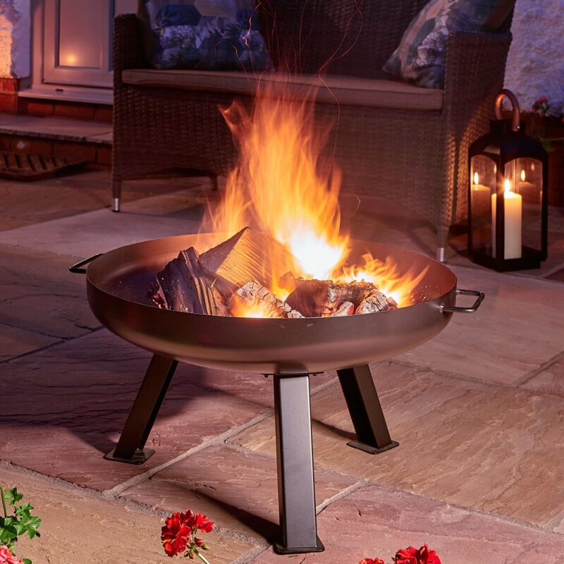 Portland Fire Pit 60cm Outdoor Ornament Garden Heating