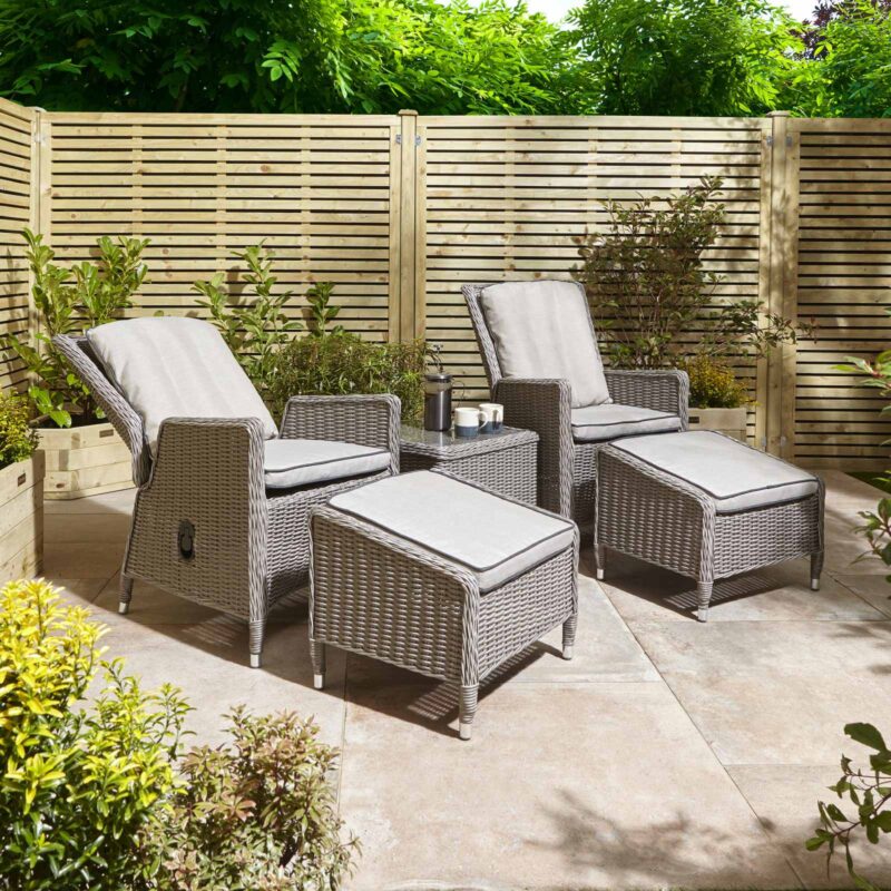 Prestbury Lounger Set Natural Stone Garden Seating Outdoor Furniture Set