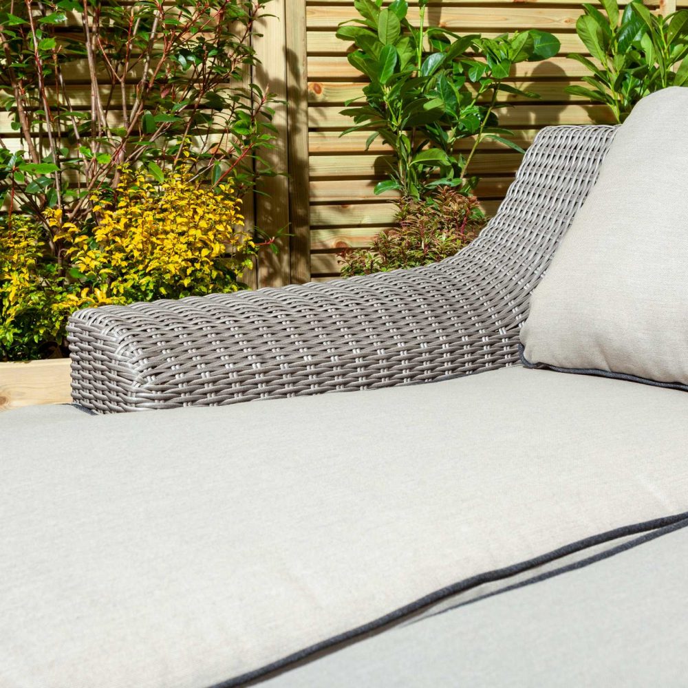 Prestbury Twin Sun Lounger Natural Stone Outdoor Garden Luxury Furniture Set - Image 4