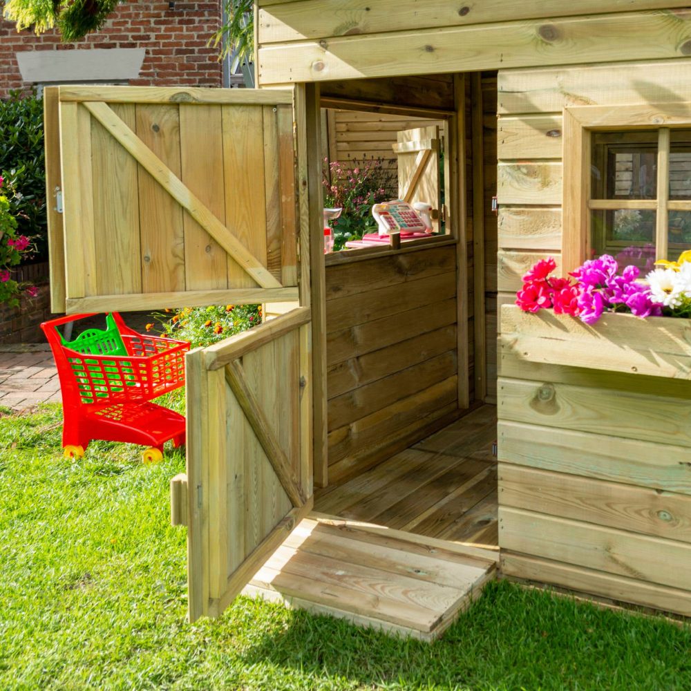 Children's High Quality Wooden Clubhouse Garden Playhouse Outdoor Play Cabin - Image 7