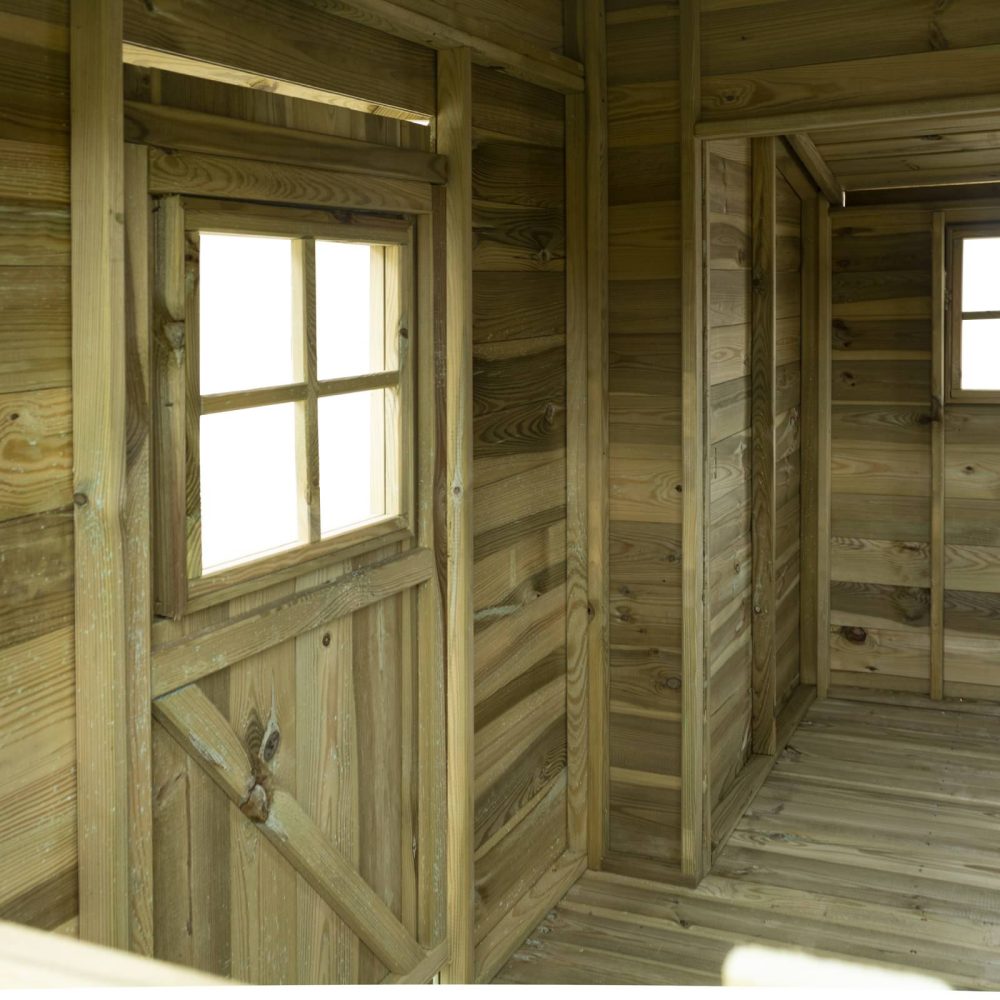 Children's High Quality Wooden Clubhouse Garden Playhouse Outdoor Play Cabin - Image 11