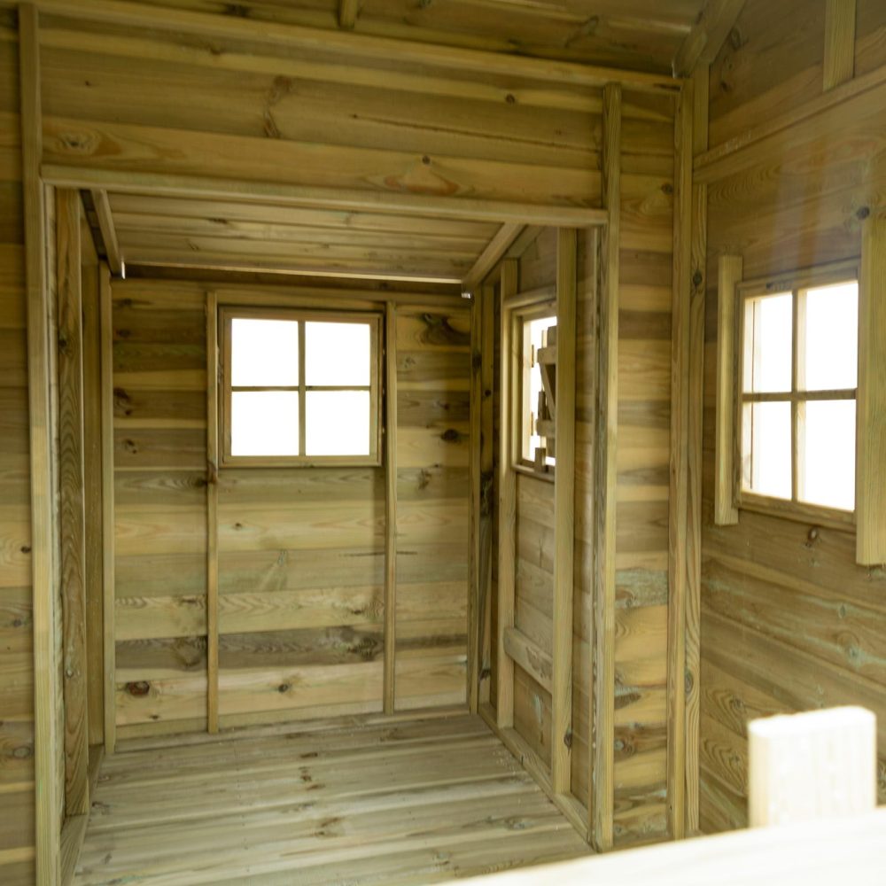 Children's High Quality Wooden Clubhouse Garden Playhouse Outdoor Play Cabin - Image 10
