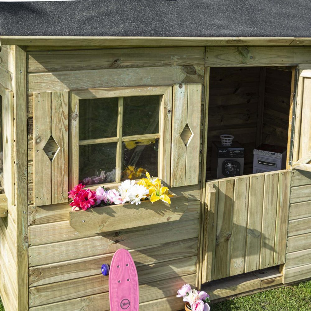 Country Cottage Luxury High Quality Wooden Summer 2 Storey Garden Playhouse - Image 8