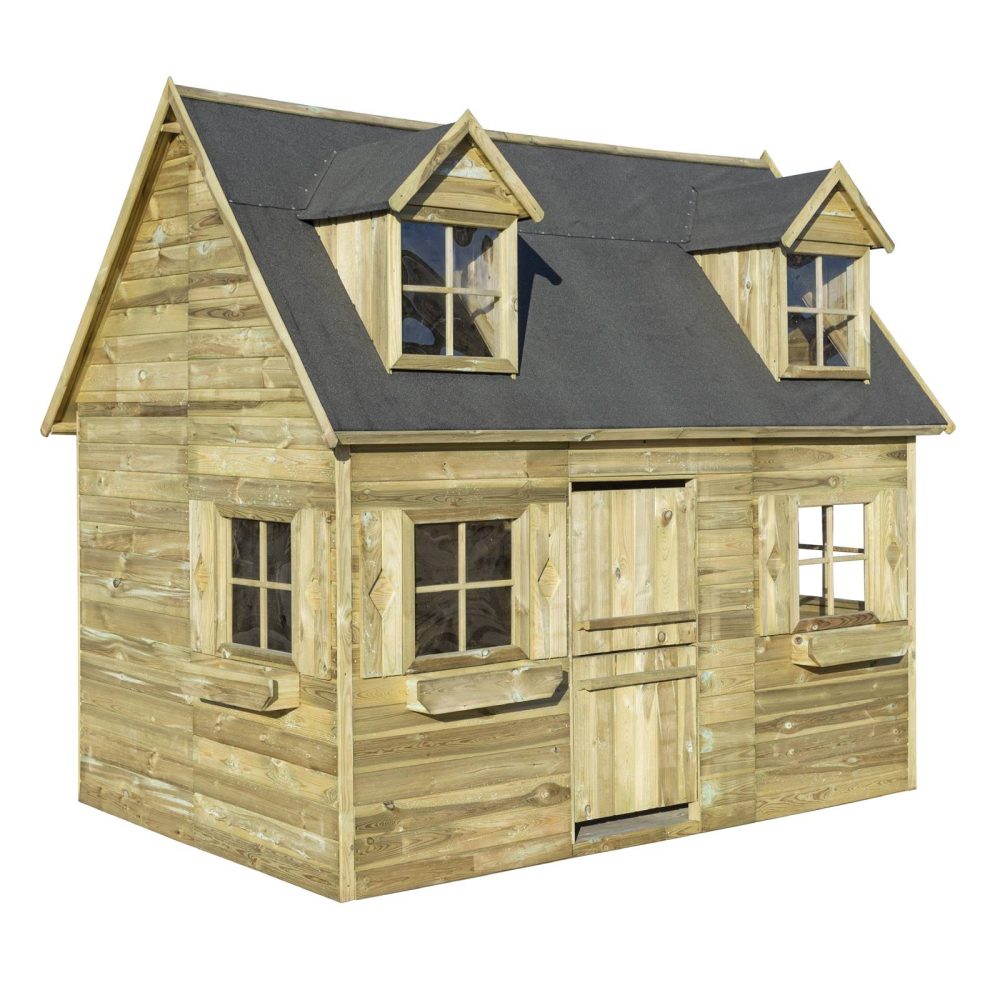 Country Cottage Luxury High Quality Wooden Summer 2 Storey Garden Playhouse - Image 6