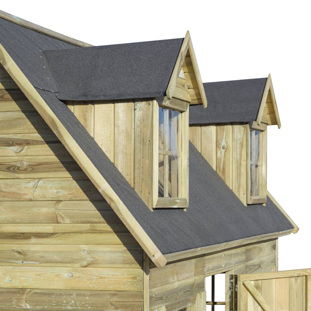 Country Cottage Luxury High Quality Wooden Summer 2 Storey Garden Playhouse - Image 3