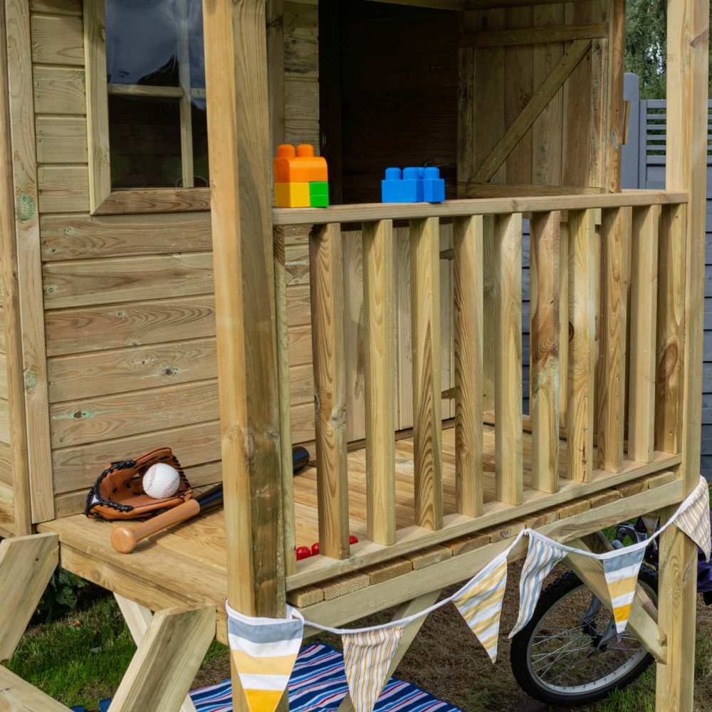 Children's High Quality Wooden Lookout Garden Playhouse Outdoor Cabin - Image 6