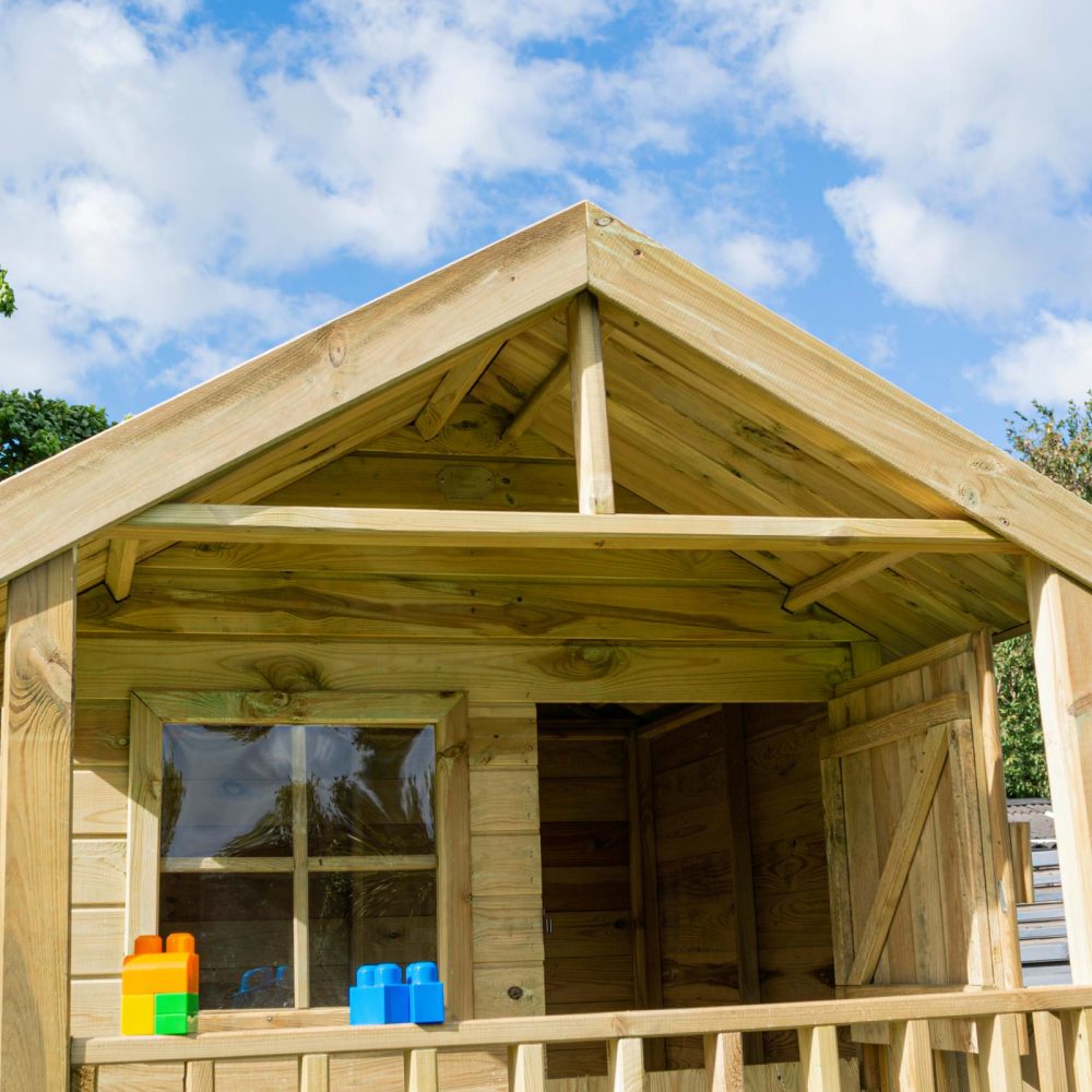 Children's High Quality Wooden Lookout Garden Playhouse Outdoor Cabin - Image 4