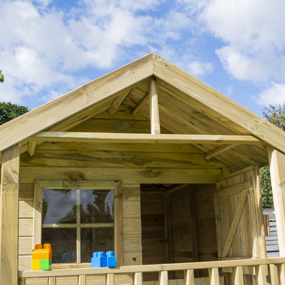Children's High Quality Wooden Lookout Garden Playhouse Outdoor Cabin - Image 23